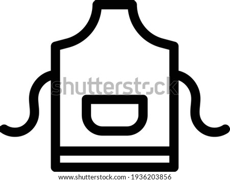 apron vector thin line icon