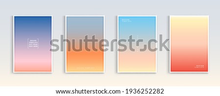 Modern gradients summer, sunset and sunrise sea backgrounds vector set. color abstract background for app, web design, webpages, banners, greeting cards. Vector illustration design. Royalty-Free Stock Photo #1936252282