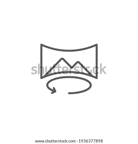 panorama view mode outline icon linear style sign for mobile concept and web design panoramic Royalty-Free Stock Photo #1936377898