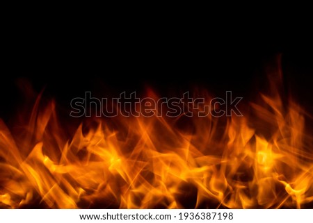 Abstract view of fire and flames