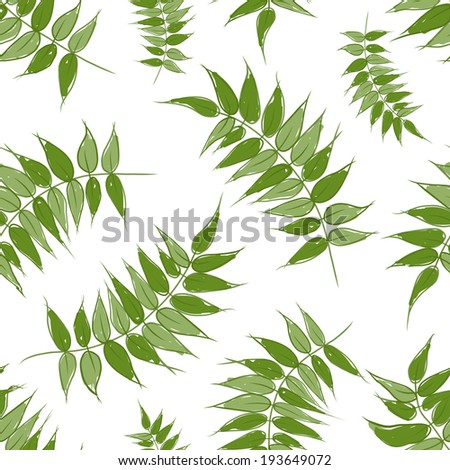 Green leaves seamless pattern for your design