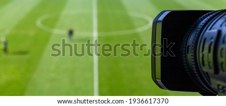 camera for live stream at a football stadium