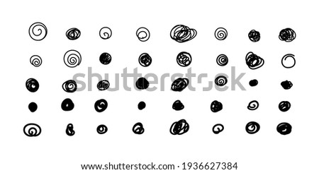 Scribble circle point vector hand drawn doodle illustration for bullet journal Royalty-Free Stock Photo #1936627384