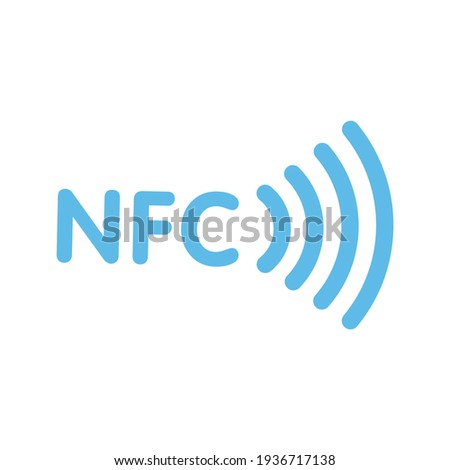 Contactless Nfc Wireless Pay Sign Logo. Nfc Payment Vector Concept. Royalty-Free Stock Photo #1936717138
