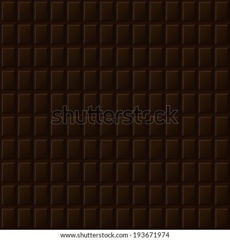 Seamless pattern of black bitter chocolate bar