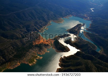 The lake of Tous between mountain range - Valencian Community -Spain-