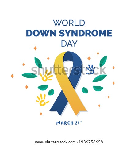 World Down syndrome day. Down syndrome awareness concept. Vector Illustration Royalty-Free Stock Photo #1936758658