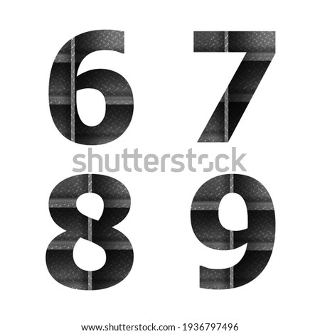 Metal shelf font design alphabet letter, isolated on white background