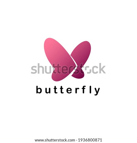 Vector logo design template. Butterfly sign.