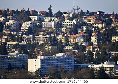 Landscape with houses and architecture. Brno - Czech Republic.