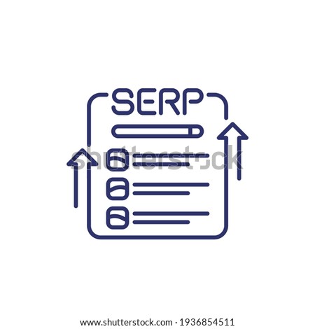 SERP line icon on white Royalty-Free Stock Photo #1936854511
