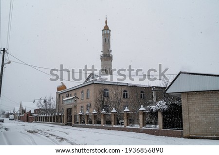 Khasavyurt mosque, Republic of Dagestan, winter photos