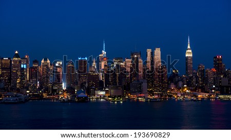 New York Skyline from Hamilton Park New Jersey Royalty-Free Stock Photo #193690829