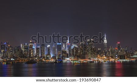 New York Skyline from Hamilton Park New Jersey Royalty-Free Stock Photo #193690847