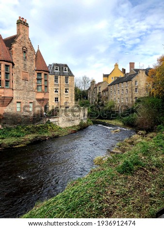 Dean village, Edinburgh. Picture made from Hawthornbank Ln. Date of picture 22.10.2019