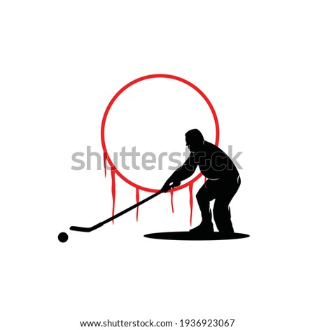 Vector golf player logo design vector