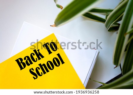 Writing note showing Back To School. Business photo showcasing Return to class first day of studies
