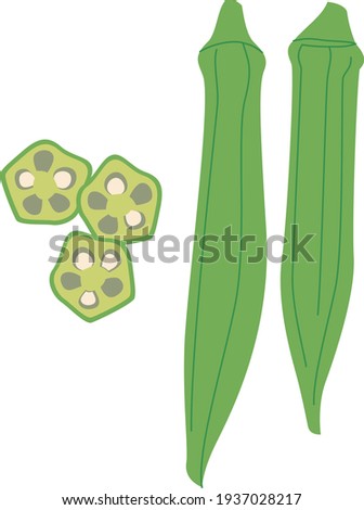 simple clip art of okra