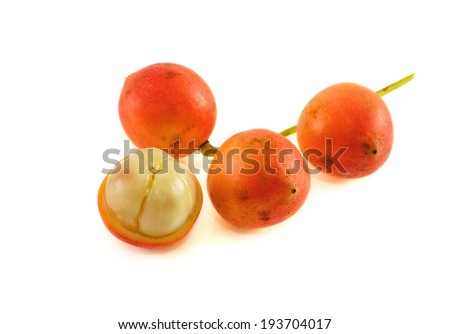 Burmese grapes Isolated on white background