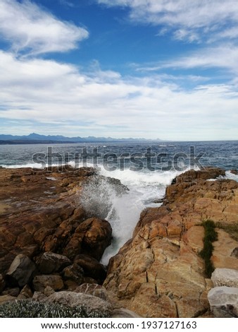 Waves Splashing on the Rocks