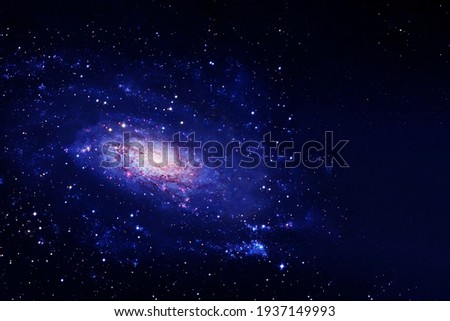 Galaxy background with stars. Elements of this image were furnished by NASA. High quality photo