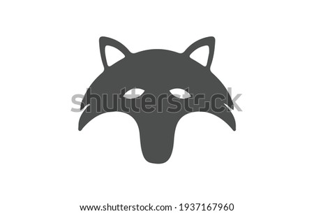 Fox head logo template design. Vector illustration.
