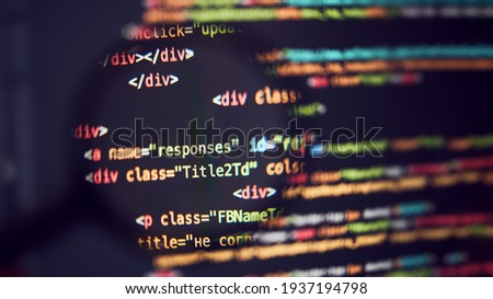 Programming code background. Abstract code background