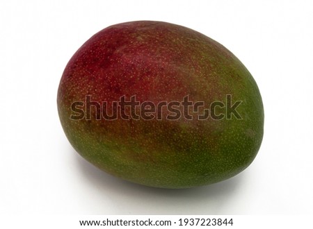 A single mango isolated on a white background