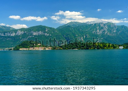 The lake of Como, or Lario, at Tremezzo, Lombardy, Italy, in summertime