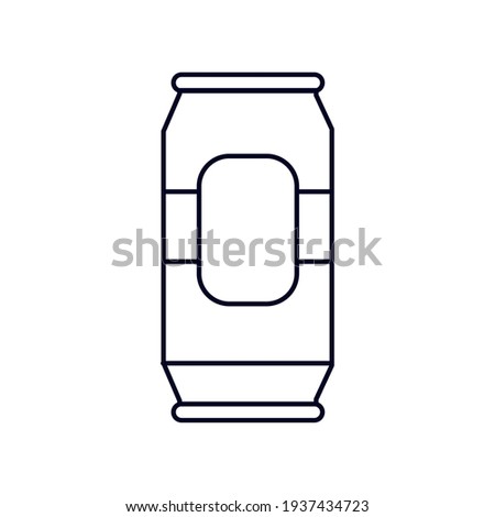 Isolated beer cap logo white draw icon- Vector