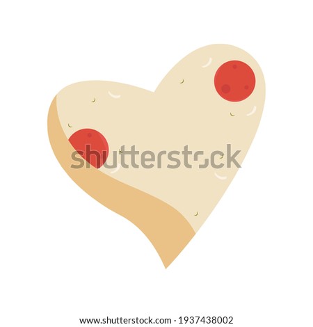 Isolated heart sweet love romantic icon - Vector