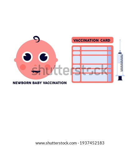 Isolated baby card vaccination virus blue logo icon - Vector