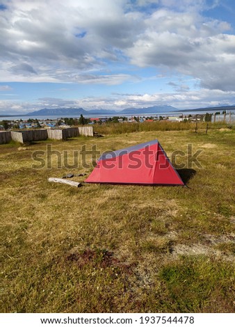 Camping in Puerto Natales, Patagonia, Chile 