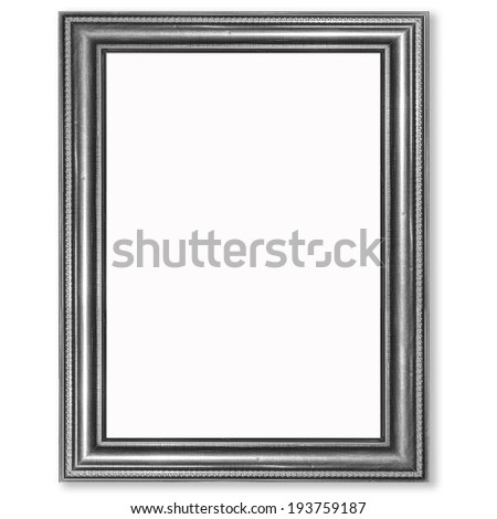 Picture frame wood frame in white background.