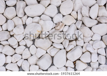 Background of the big white marble pebbles