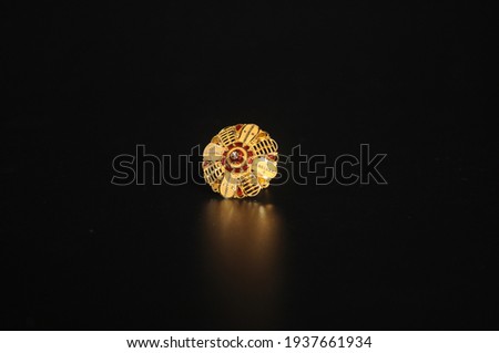Ring isolate with black background 