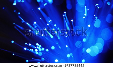 Close up of fiber optics
