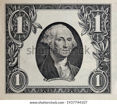 Modified decorative one dollar bill artwork for design purpose
