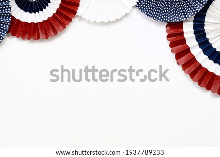 USA Flag Buntings isolated on white background with room for your text