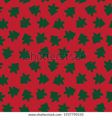 Christmas Tree seamless pattern design for website graphics, fashion textile