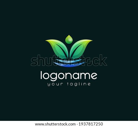 leaf creative logo design vector element.