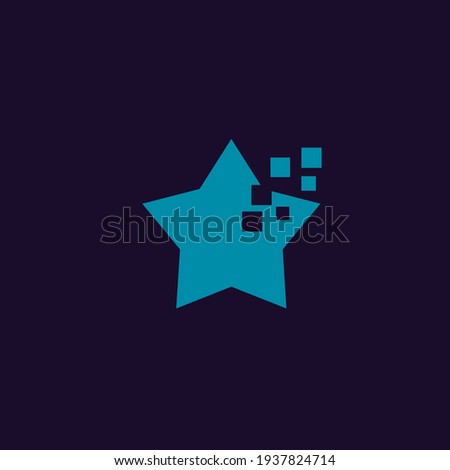 Star and technology logo design