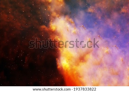A beautiful, bright space nebula. Elements of this image were furnished by NASA. High quality photo