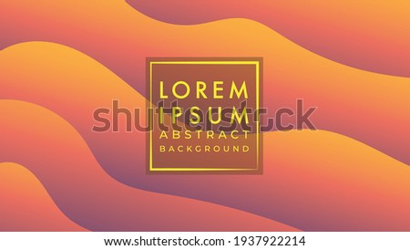 Abstract wave background design template. Wavy liquid vector illustration. earthtone, orange to brown gradient color fluid