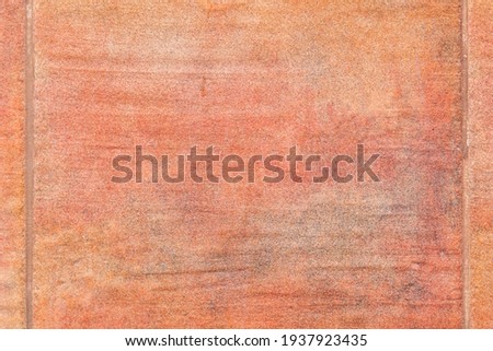 Orange wall, material tiles, texture background in close-up