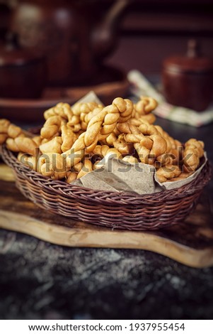 indonesian traditional food on the wooden table,selective focus,still life photography