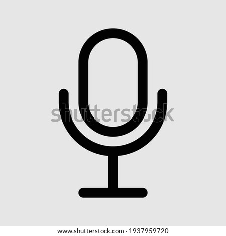 microphone outline icon isolated vector illustration