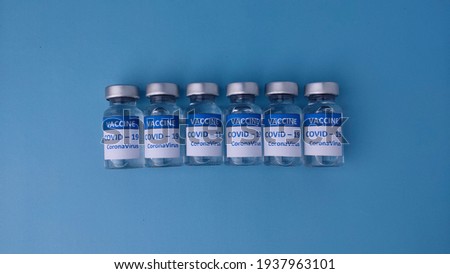 concept of multiple vials of covid-19 vaccine