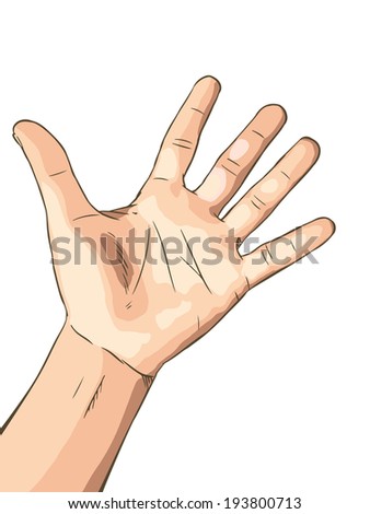 Paper Hand sign : isolated