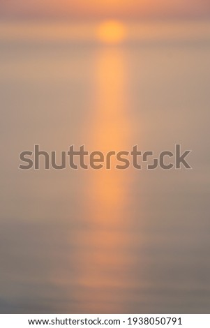 Dawn over the sea. blurred background